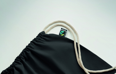 Logotrade Firmengeschenke das Foto: Kordelzugbeutel Fairtrade 180g