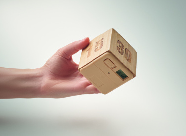 Logotrade Werbegeschenke das Foto: Zeitwürfel Bambus