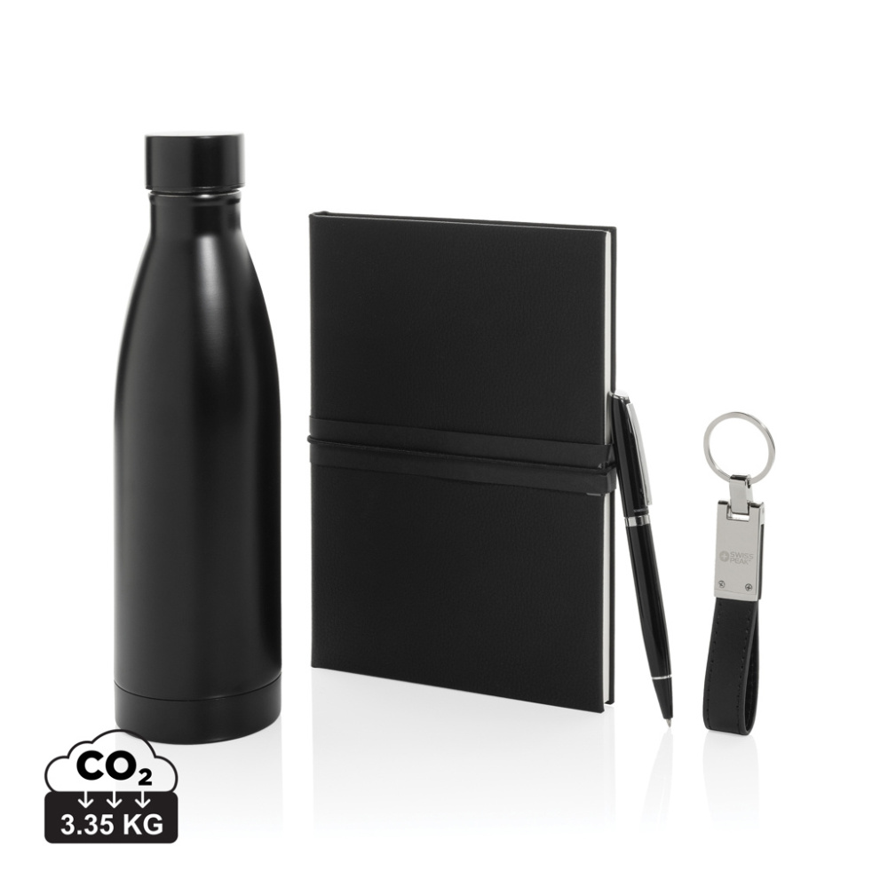 Logotrade Werbeartikel das Foto: Swiss Peak RCS Deluxe Business-Set mit Flasche