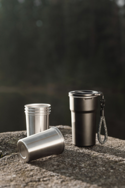 Logotrade Werbeartikel das Foto: VINGA Parks Becher aus RCS Stainles Steel, 4 Stück, 250ml