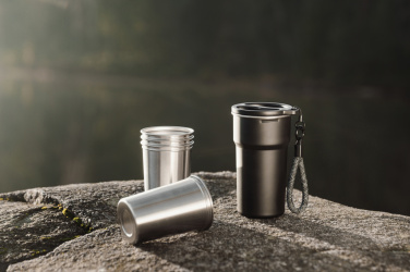 Logotrade Werbegeschenke das Foto: VINGA Parks Becher aus RCS Stainles Steel, 4 Stück, 250ml