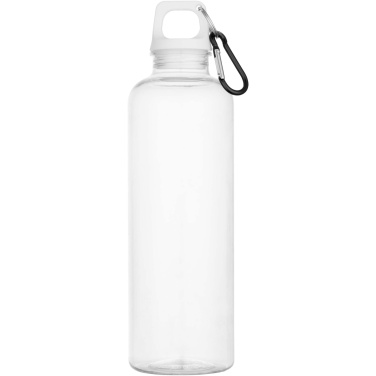 Logotrade Geschäftsgeschenke das Foto: Oregon 750 ml RCS-zertifizierte Trinkflasche aus recyceltem Kunststoff mit Karabinerhaken
