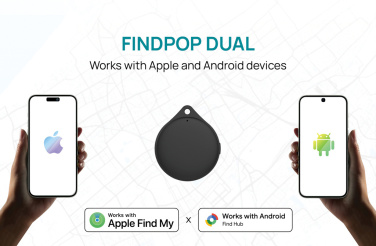 Logotrade Geschäftsgeschenke das Foto: Findpop Dual IPX5 Artikelfinder aus RCS recyceltem ABS
