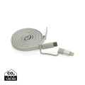 Arc ultradünnes 60W 2-in-1 Magnetkabel, grau