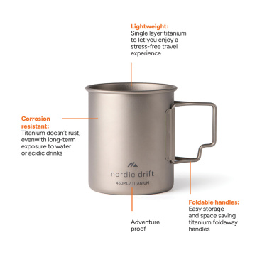Logotrade Logogeschenke das Foto: Nordic Drift Trail Ultraleichte Titan-Becher 450ml