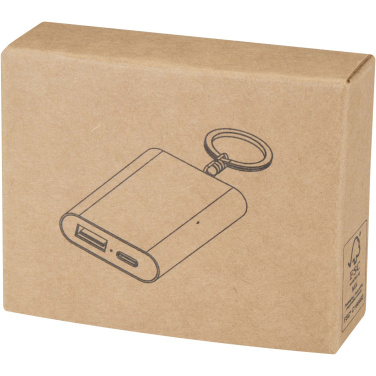 Logotrade werbemittel das Foto: Arcturus 2000 mAh Powerbank aus recyceltem Aluminium mit Schlüsselanhänger