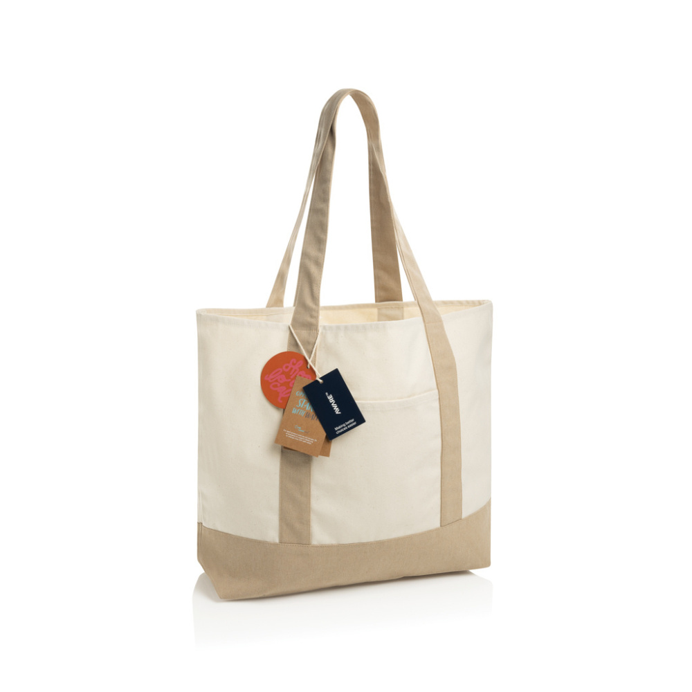 Logotrade Logogeschenke das Foto: SHOP LOCAL AWARE™ Tasche aus recycelter Baumwolle, 350g/m²