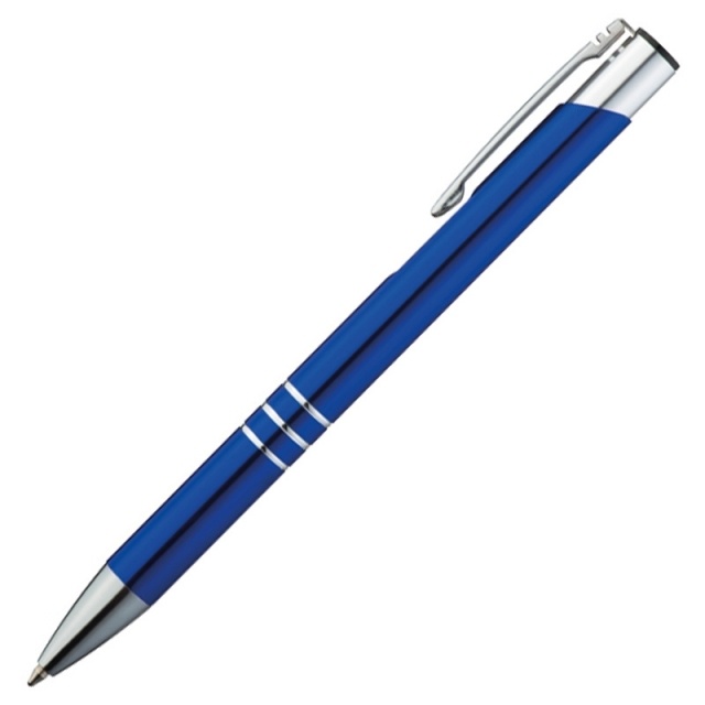 Logotrade promotional gift image of: Metal ball pen 'Ascot'  color blue