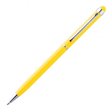 Logo trade promotional product photo of: Ball pen with touch pen 'New Orleans'  color yellow