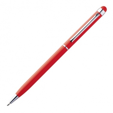 Logo trade advertising products image of: Ball pen with touch pen 'New Orleans'  color red