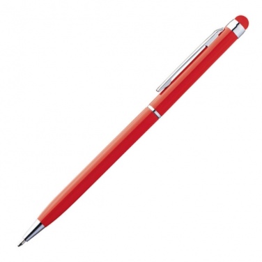 Logo trade corporate gifts image of: Ball pen with touch pen 'New Orleans'  color red