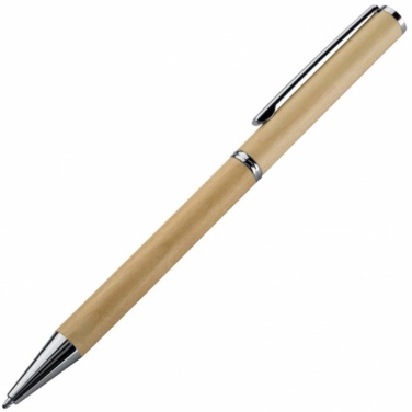 Logotrade advertising product picture of: Wooden ball pen 'Heywood', lightbrown