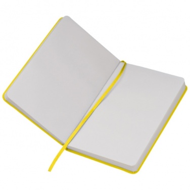 Logo trade corporate gift photo of: Notebook A6 Lübeck, yellow