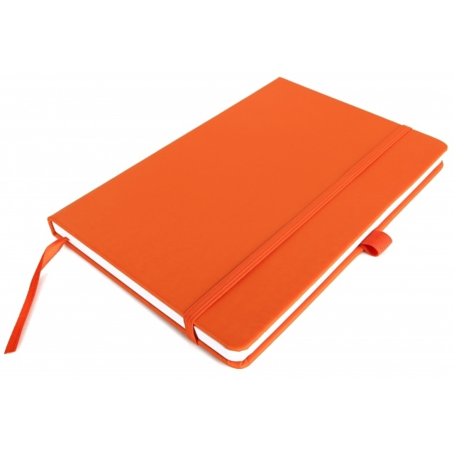 Logo trade promotional item photo of: A5 note book 'Kiel'  color orange