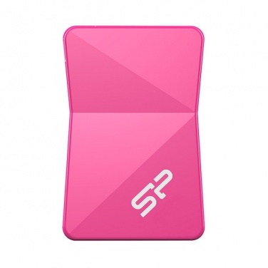 Logo trade promotional merchandise picture of: Women USB stick pink Silicon Power Touch T08 16GB