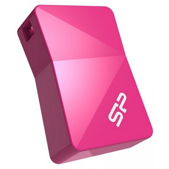 Logo trade advertising products image of: Women USB stick pink Silicon Power Touch T08 16GB