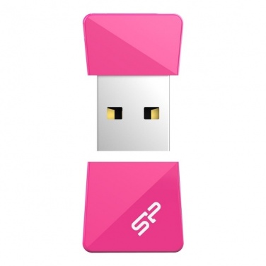 Logo trade promotional giveaway photo of: Women USB stick pink Silicon Power Touch T08 16GB