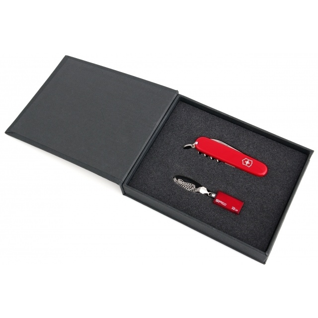 Logo trade promotional product photo of: Giftset in red colour  8GB	color red