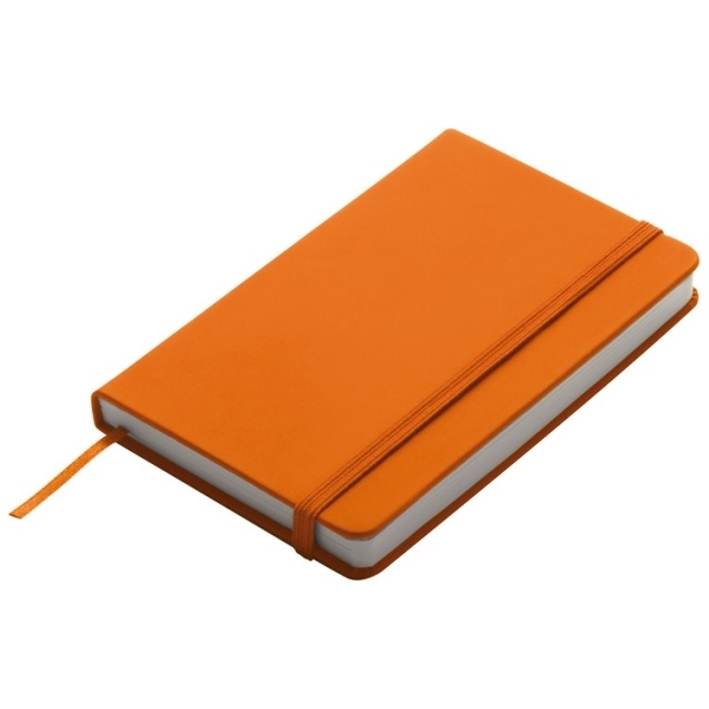 Logo trade promotional item photo of: Notebook A6 Lübeck, orange