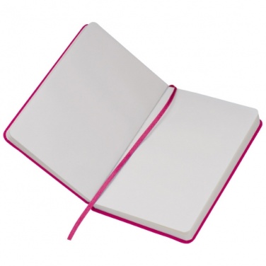 Logo trade business gifts image of: Notebook A6 Lübeck, pink