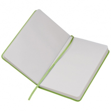 Logo trade business gift photo of: Notebook A6 Lübeck, lightgreen