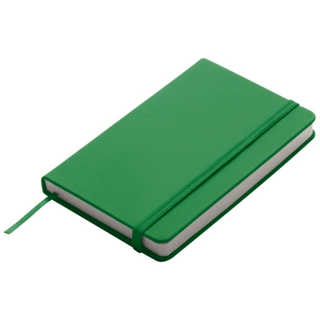 Logo trade promotional items image of: Notebook A6 Lübeck, green