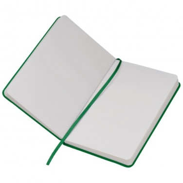 Logo trade corporate gifts picture of: Notebook A6 Lübeck, green