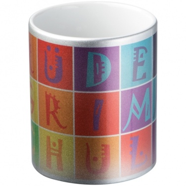 Logo trade promotional products image of: Sublimation mug Alhambra, metallic silver