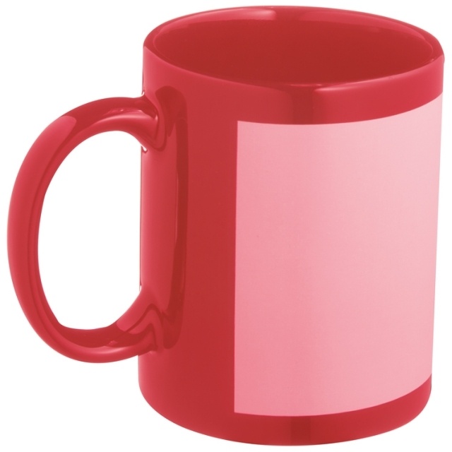 Logo trade advertising products picture of: Ceramic sublimation mug Montevideo, red