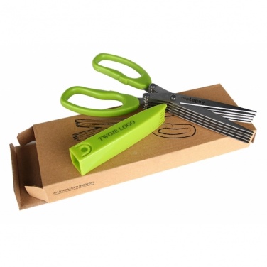 Logotrade promotional gifts photo of: Chive scissors 'Bilbao'  color light green