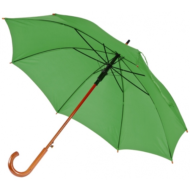 Logotrade promotional giveaway picture of: Wooden automatic umbrella NANCY  color green