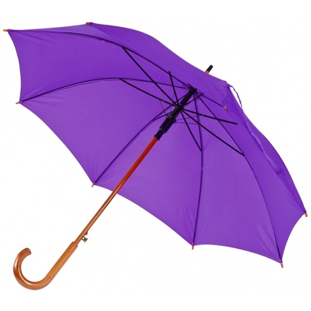 Logotrade promotional merchandise photo of: Wooden automatic umbrella NANCY  color purple