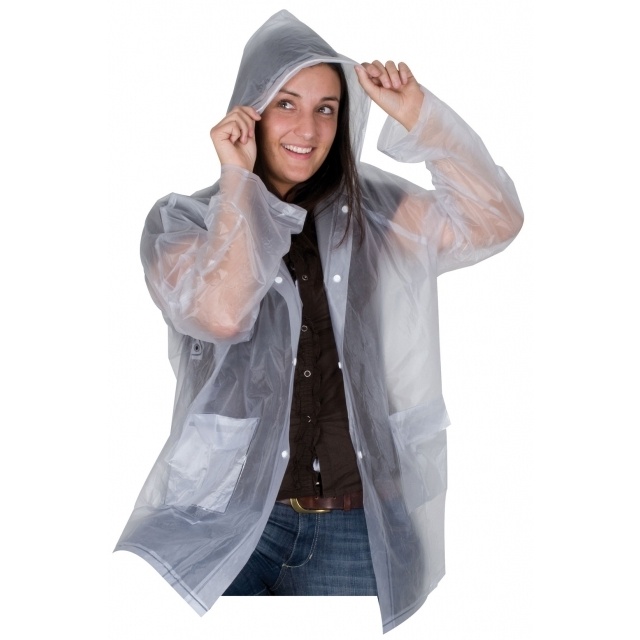 Logotrade promotional giveaways photo of: Rain coat 910166 'Clermont-Ferrand'  color transparent