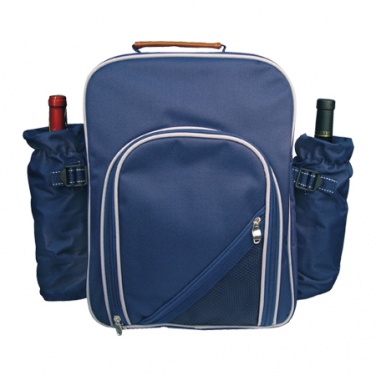 Logo trade advertising product photo of: High-class picnic backpack 'Virginia'  color blue