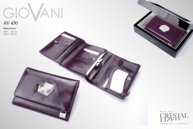 Logo trade promotional merchandise picture of: Ladies wallet with big Swarovski crystal AV 130