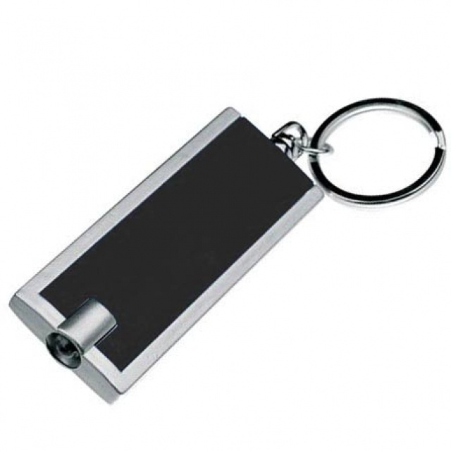 Logo trade corporate gifts picture of: Plastic key ring 'Bath'  color black