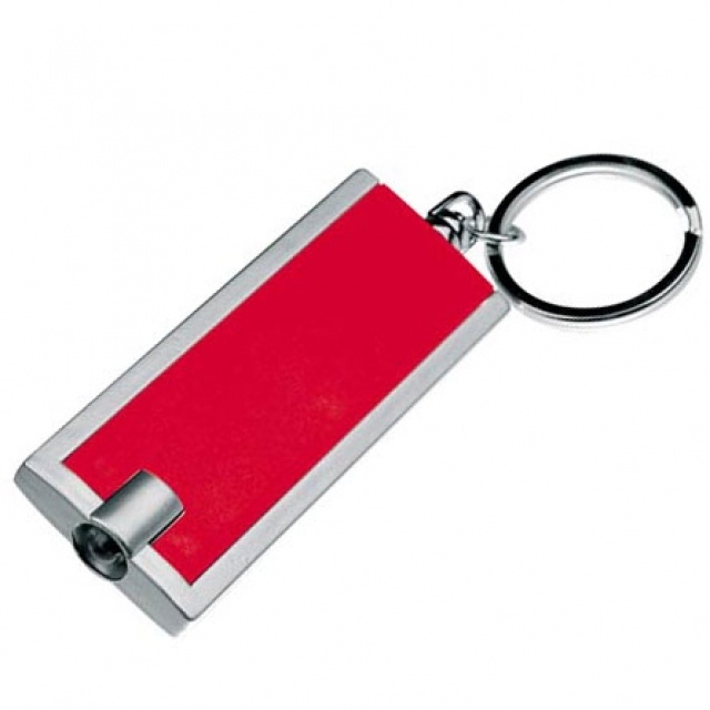 Logotrade promotional product image of: Plastic key ring 'Bath'  color red