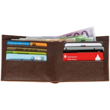 Logo trade promotional giveaways picture of: Mens wallet Glendale, brown