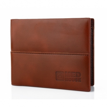 Logo trade promotional giveaway photo of: Mens wallet Glendale, brown