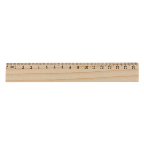 Logo trade promotional items image of: Wooden ruler, 16 cm