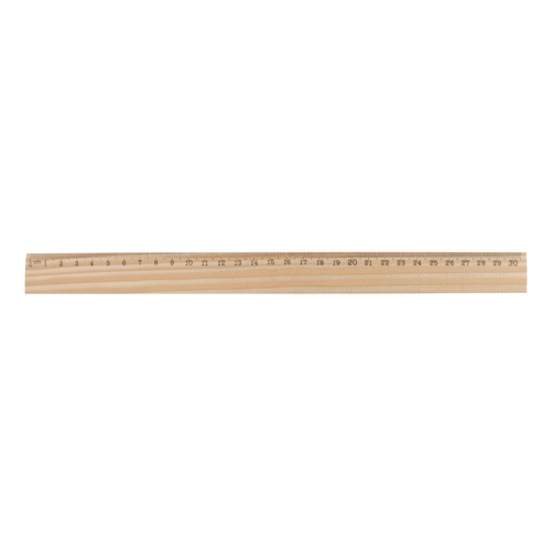 Logo trade advertising product photo of: Wooden ruler, 30 cm