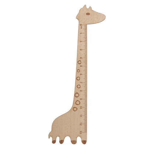 Logotrade promotional products photo of: Wooden ruler Giraff, 13 cm