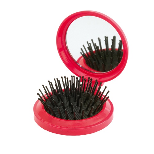 Logotrade corporate gift picture of: mirror with hairbrush AP731367-05 red