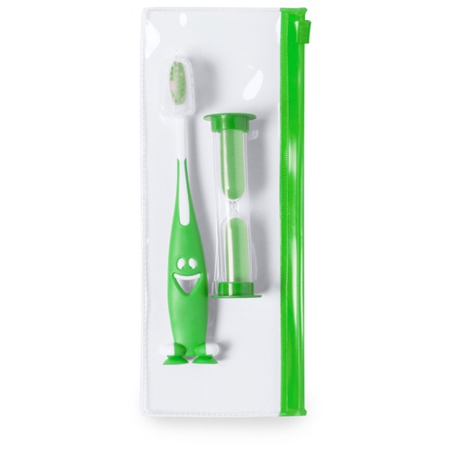 Logotrade promotional merchandise picture of: toothbrush set AP741956-07 green