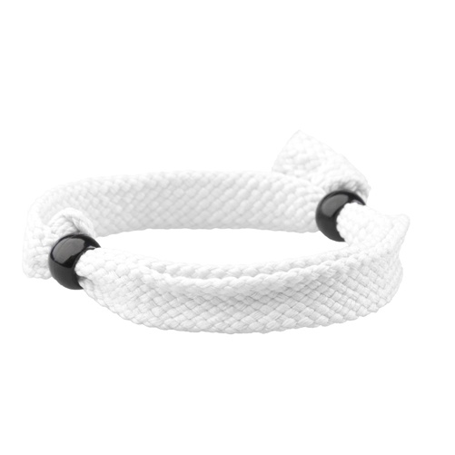 Logo trade promotional giveaways image of: Textile bracelet, white