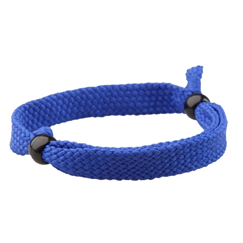 Logo trade promotional gifts image of: Textile bracelet, blue