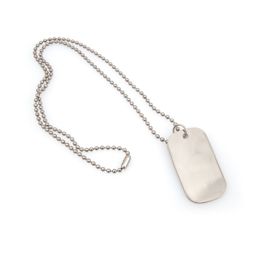 Logo trade advertising product photo of: dog tag pendant, silver