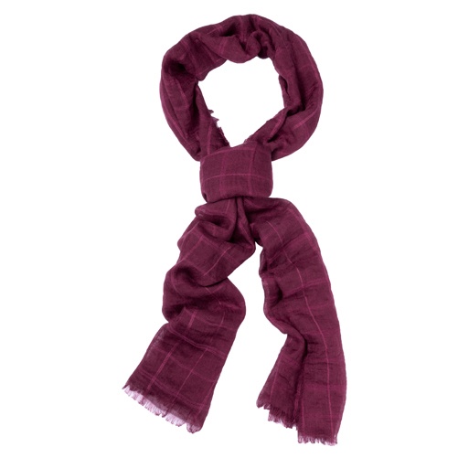 Logo trade promotional products image of: Striped scarf, dark red