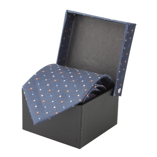 Logo trade business gifts image of: Tie in a nice giftbox blue