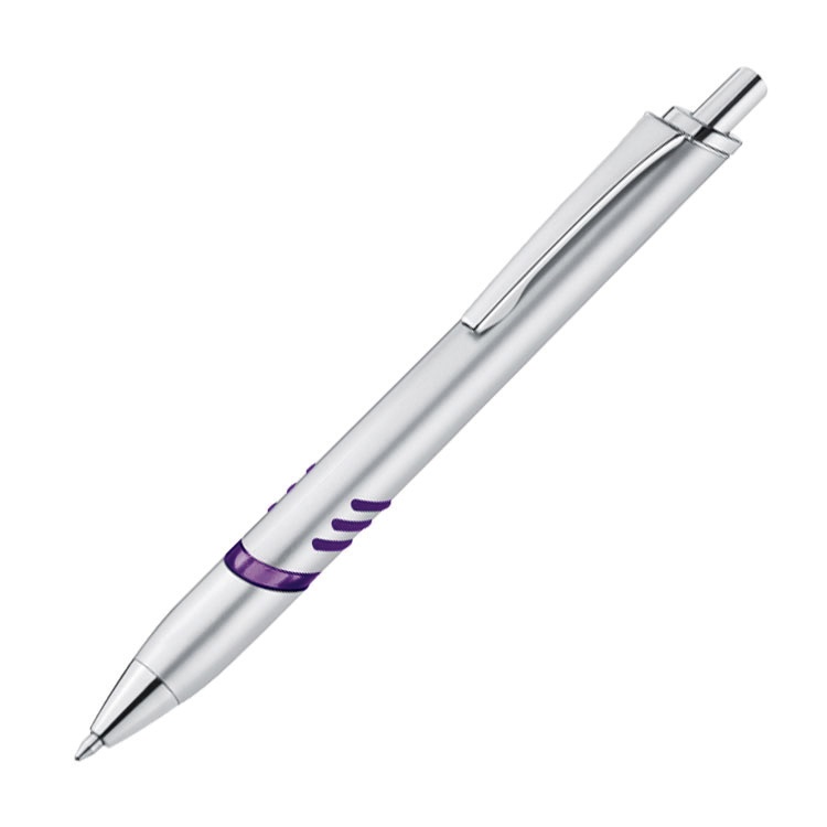 Logotrade promotional giveaway image of: Plastic ball pen JENKS purple